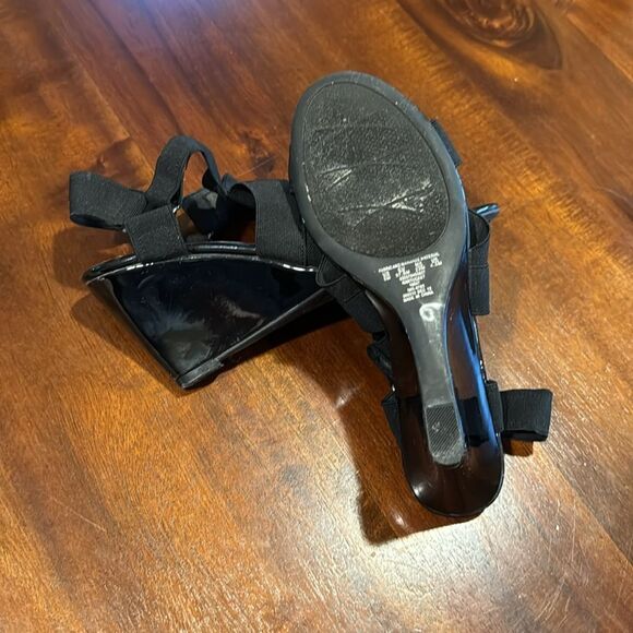 Laura Scott Nantucket Wedge Slingback Sandals Heel Size 6M - Picture 10 of 11